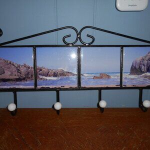 Ocean Scenic Coat Rank.. Metal & Ceramic